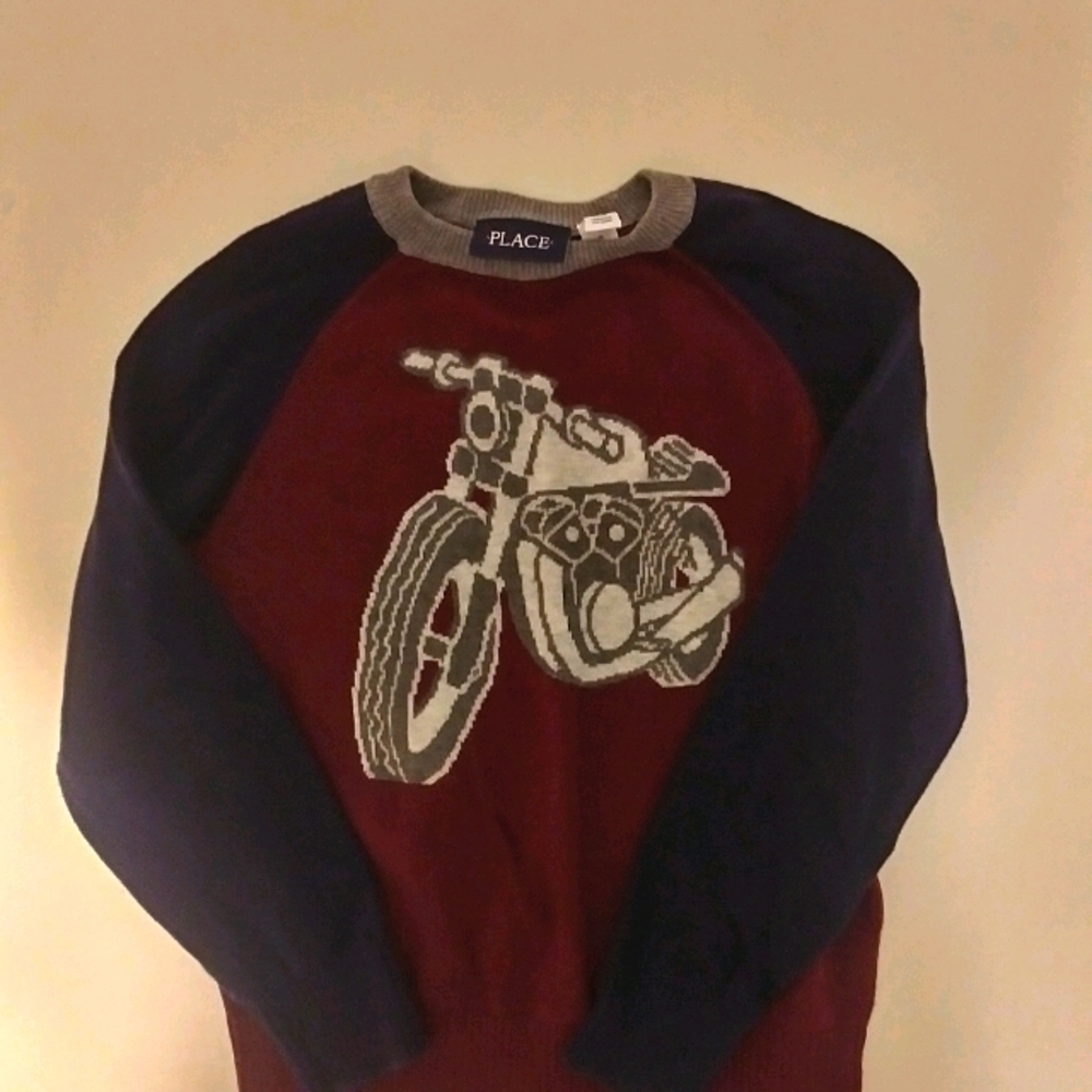 Boy's motorcycle sweater
